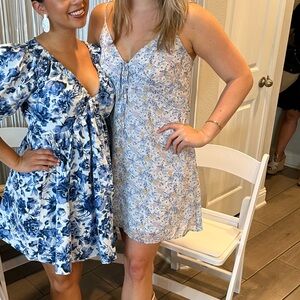 Light blue floral dress